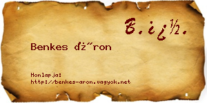 Benkes Áron névjegykártya