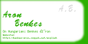 aron benkes business card